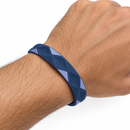 Men's Navy Blue Geometric Adjustable Bracelet BRT4311