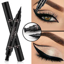 QIC Q614 Double Head Seal Black Eyeliner Long-lasting Waterproof Eye Liner S568311 - Tuzzut.com Qatar Online Shopping