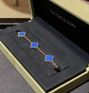 Vintage Bracelet Blue Yellow Gold 5 Motifs DN2142 - TUZZUT Qatar Online Shopping