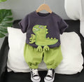 Children Cartoon Dinosaur T-Shirt Short Pants 2Pcs/Set   1464615 - TUZZUT Qatar Online Shopping