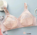 Lace Bra for Mom Comfortable Breathable Thin Wireless Double Button Home Underwear  53992 - TUZZUT Qatar Online Shopping