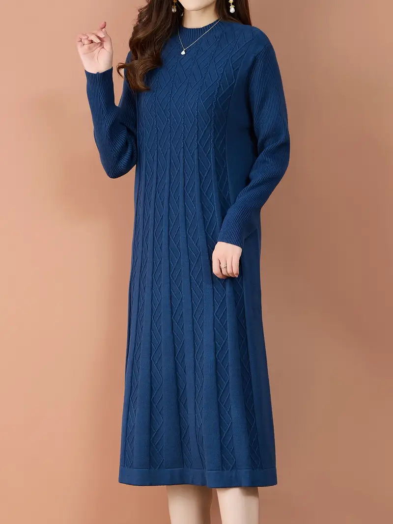 Women'S Cozy Long Sleeve High-Neck Dress 7012521 Women'S Cozy Long Sleeve High-Neck Dress 7012521