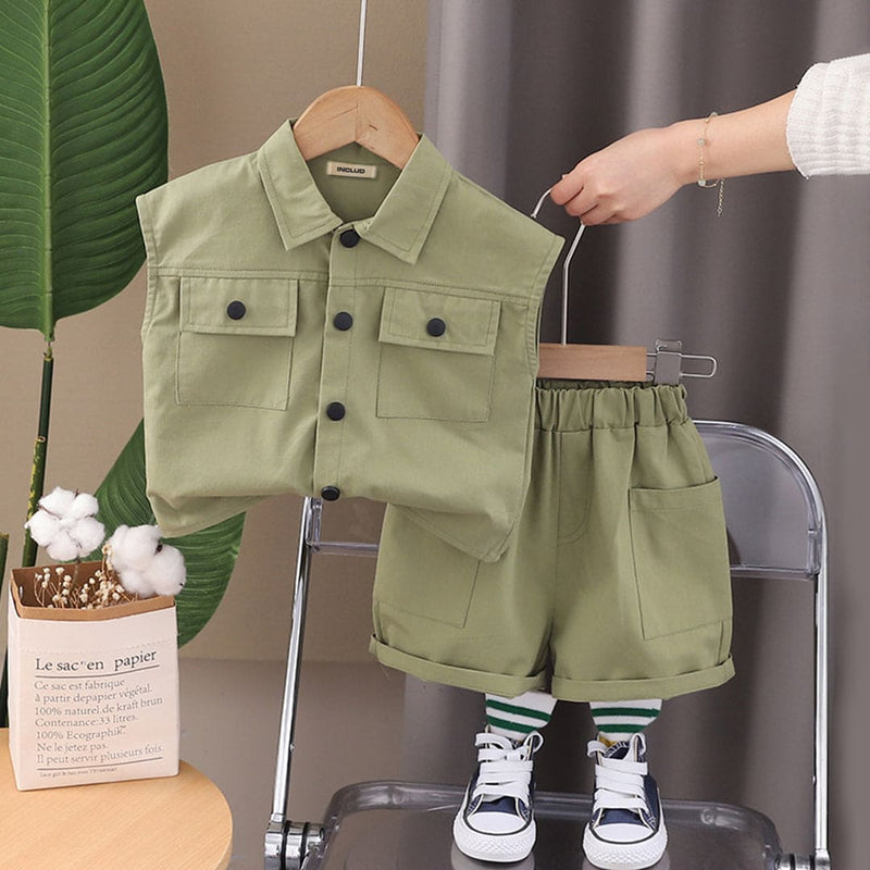 2pcs Boys Summer Shirt Set 1584382 - TUZZUT Qatar Online Shopping