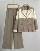 Women's  Long Sleeve Blazer and Pants Two-Piece Suit Set 177023 - TUZZUT Qatar Online Shopping