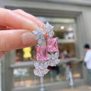 Butterfly Flower Style Earrings For Women S4262456 - TUZZUT Qatar Online Shopping