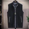 Men's Sweater Vest Knitted Sleeveless Jacket Casual Slim Velvet Thick Winter Warm Hombre Zipper Cardigan S4040188 - Tuzzut.com Qatar Online Shopping