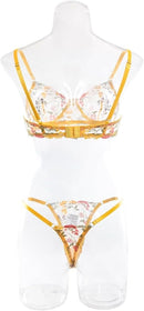 Sexy Lingerie For Women 2 Piece Lace Floral Embroidery Lingerie Set Underwire Bra And Panty Sets Underwear   439511 - TUZZUT Qatar Online Shopping