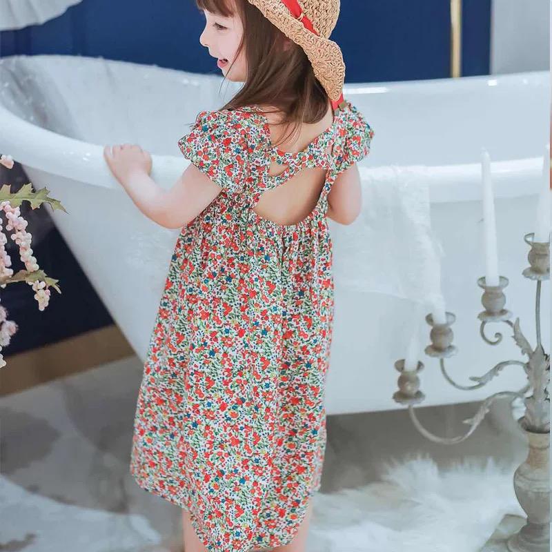 Girls Floral Dress Summer Princess Clothing Flower Costume Kids Baby Child Party Holiday Beautiful Dresses For Girl Clothes 2-3Y X1369702 - Tuzzut.com Qatar Online Shopping