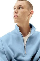 CREATION Fleece Half Zip High Neck Loose Fit Sweatshirt for Men's   138604 - TUZZUT Qatar Online Shopping