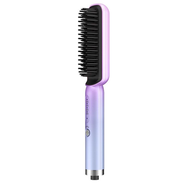 2 in 1 Hot Comb Straightener Electric Hair Straightener Hair Curler Wet Dry Use Hair Flat Irons Hot Heating Comb For Hair 3001 - Tuzzut.com Qatar Online Shopping