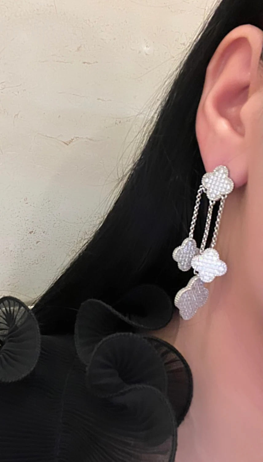 Four Leaf Clover Dangle Earrings DE333 Four Leaf Clover Dangle Earrings DE333