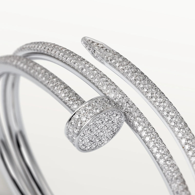 Juste un Clou Bracelet Double White Gold Diamonds DN2019 - TUZZUT Qatar Online Shopping