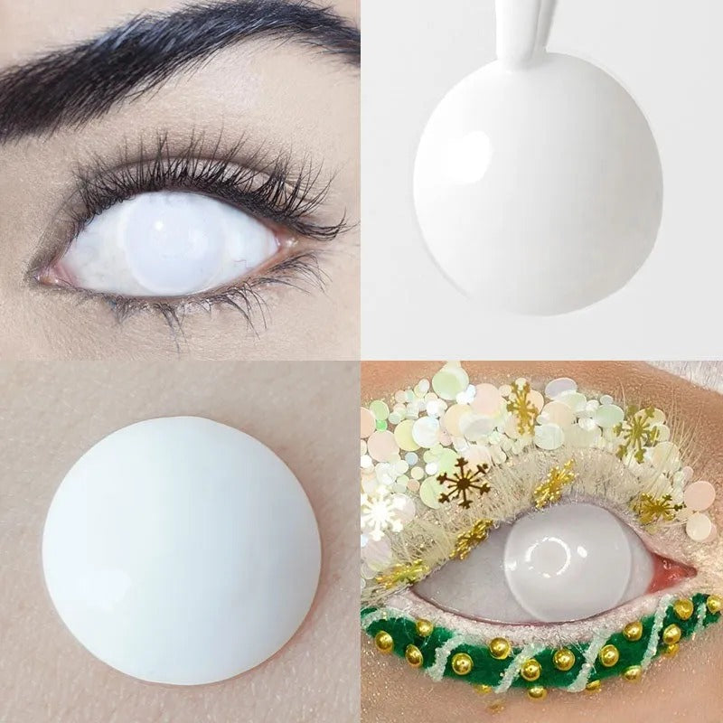 Unibling White out Contact Lenses for Eyes (1 Pair) Unibling White out Contact Lenses for Eyes (1 Pair)