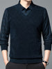 Men's Winter 2-in-1 Look Collar Sweatshirt with Lining, Comfortable and Warm 5050915