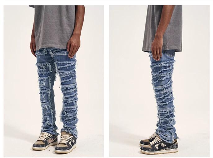 Ripped patch jeans men's 4XL S4794577 Ripped patch jeans men's 4XL S4794577