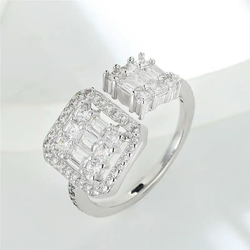 Female Small Square Adjustable Ring Classic Silver S4639721 Female Small Square Adjustable Ring Classic Silver S4639721