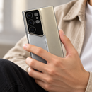 S24 Ultra Premium Two-Tone Metallic  Phone Case – Silver & Gold MF 1964