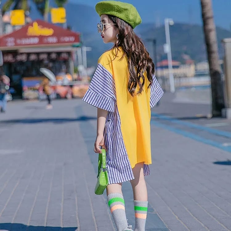 Children Letter Long T-Shirts Summer Tops Short Sleeve Clothing Kids Tees Dress for Girls S4478892 Children Letter Long T-Shirts Summer Tops Short Sleeve Clothing Kids Tees Dress for Girls S4478892