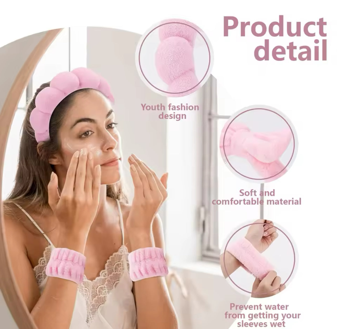 3Pcs Fashion Microfiber Washing Wristbands Scrunchies Puffy Headband 488126 3Pcs Fashion Microfiber Washing Wristbands Scrunchies Puffy Headband 488126