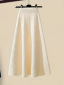 High-Waisted Pleated Skirt GB18401 - TUZZUT Qatar Online Shopping