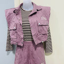 Child Outfit Girl Children Sets T-shirt+Vest+Pant 3 PCS S5035076 - TUZZUT Qatar Online Shopping