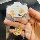 Fashion Gold Colour Necklace And Earrings Pearl Rhinestones X4217532 - TUZZUT Qatar Online Shopping