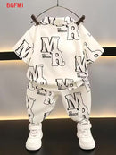 Children's short-sleeved shirt and long pants set 1590775 - TUZZUT Qatar Online Shopping