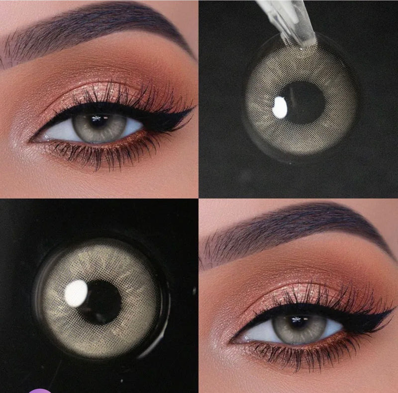 Unibling Cherishing Grey Contact Lenses for Eyes (1 Pair) - TUZZUT Qatar Online Shopping