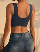 Comfortable Ice Silk Wireless Deep V Bra 35228-46440 - TUZZUT Qatar Online Shopping