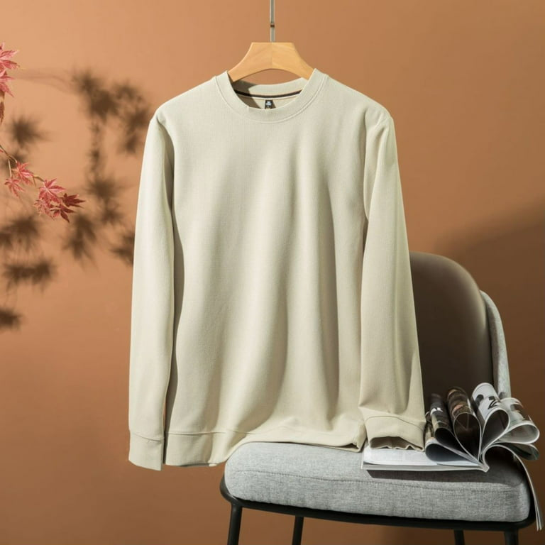 Tops Fashionable and Casual Solid Color Round Neck T-shirt for Men and Women 124463 - TUZZUT Qatar Online Shopping