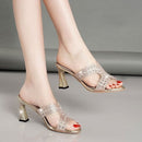 Women's High Heel Slippers 535548 - TUZZUT Qatar Online Shopping