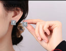 Stud Earrings For Women Princess Cut Earrings S281435 - TUZZUT Qatar Online Shopping