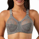 Lace Bra for Mom Comfortable Breathable Thin Wireless Double Button Home Underwear  53992 - TUZZUT Qatar Online Shopping