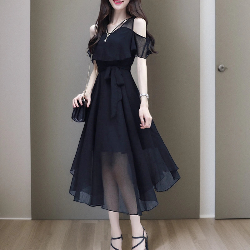 Women's Short Sleeve Tea Dresses S 386800 - TUZZUT Qatar Online Shopping