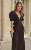 Women's Solid Color Jumpsuit 405621 M - TUZZUT Qatar Online Shopping