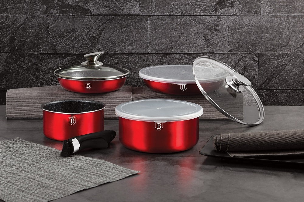 Berlinger Haus 9-Piece Cookware Set BH/6145 - Burgundy Berlinger Haus 9-Piece Cookware Set BH/6145 - Burgundy