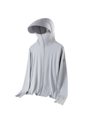 Men's Hooded Sun Protection Shirt Full Zip Cooling Shirt white Jacket  201414 - TUZZUT Qatar Online Shopping