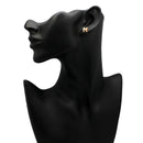 White Lacquer Mini Pop H Earrings E0299