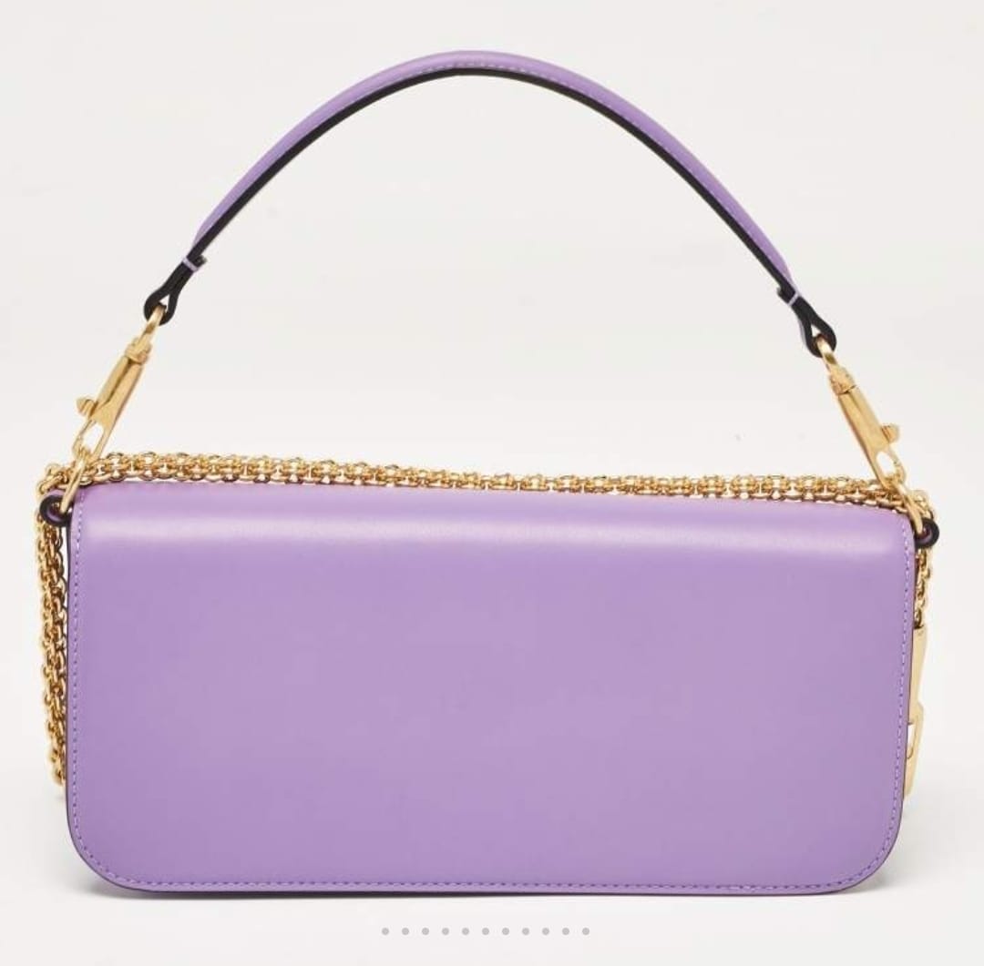 Luxury Purple Leather Loco Flap Shoulder Bag V2121 Luxury Purple Leather Loco Flap Shoulder Bag V2121