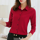 Women's Long Sleeve Solid Color Shirts & Blouses L 514778 - TUZZUT Qatar Online Shopping