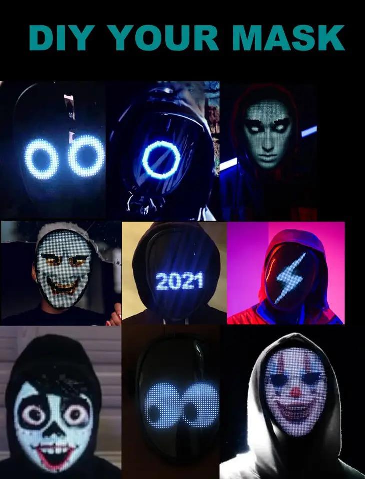 Face Transforming LED Mask with App Controlled