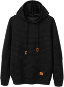 Men's Waffle Pattern Sweatshirt with Hood    135641 - TUZZUT Qatar Online Shopping