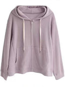 Women's Long Sleeve Solid Color Sweatshirts & Hoodies L 481413 - TUZZUT Qatar Online Shopping