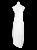 Loose Sleeveless Solid Color Split-side Shawl Collar Maxi Dresses 148613 - TUZZUT Qatar Online Shopping