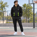 Black Half-Zip Hooded Tracksuit Set MC-A18