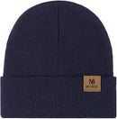 Leisure Solid Color Leather Label Woven Men And Women Same Wool Knitted Hat  473485 - TUZZUT Qatar Online Shopping