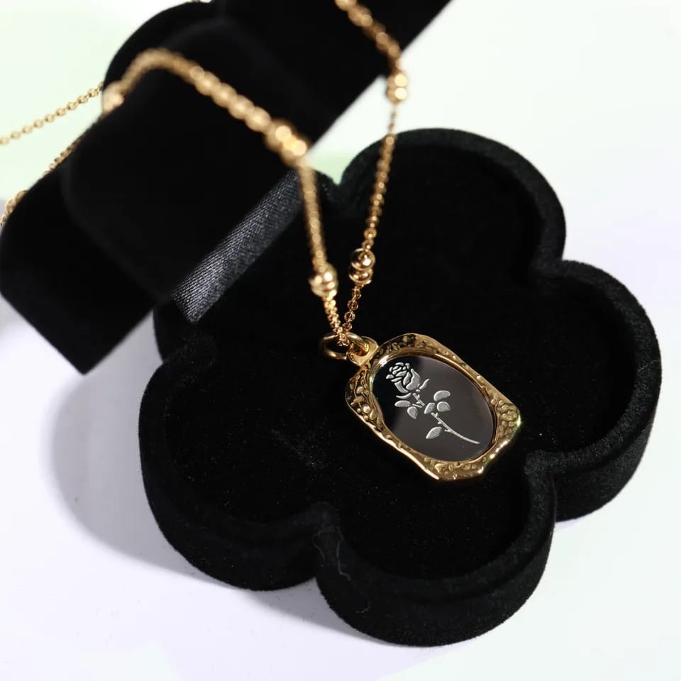 Women Necklace Tarnish Free Rose Flower Pendant Model-32 Women Necklace Tarnish Free Rose Flower Pendant Model-32