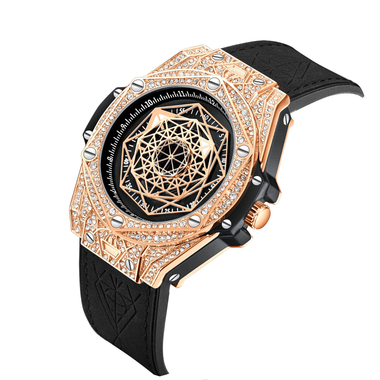 ONOLA Rose Gold Mens Sang Bleu Watch W76100 ONOLA Rose Gold Mens Sang Bleu Watch W76100