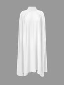 Simple Batwing Sleeves Lace-Up Solid Color High-Neck Midi Dresses 113993 - TUZZUT Qatar Online Shopping