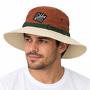 Rust Brown & Cream Wide-Brim Outdoor Hat MF 1925